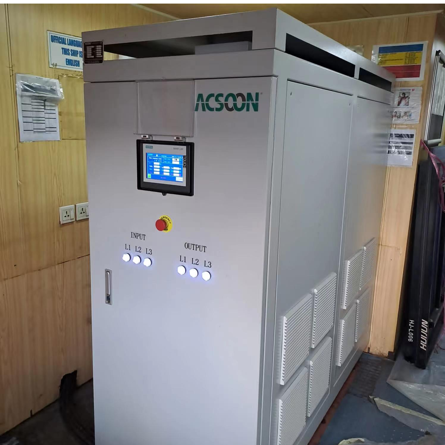 ACSOON 200kVA Marine Frequency Converter in Ship